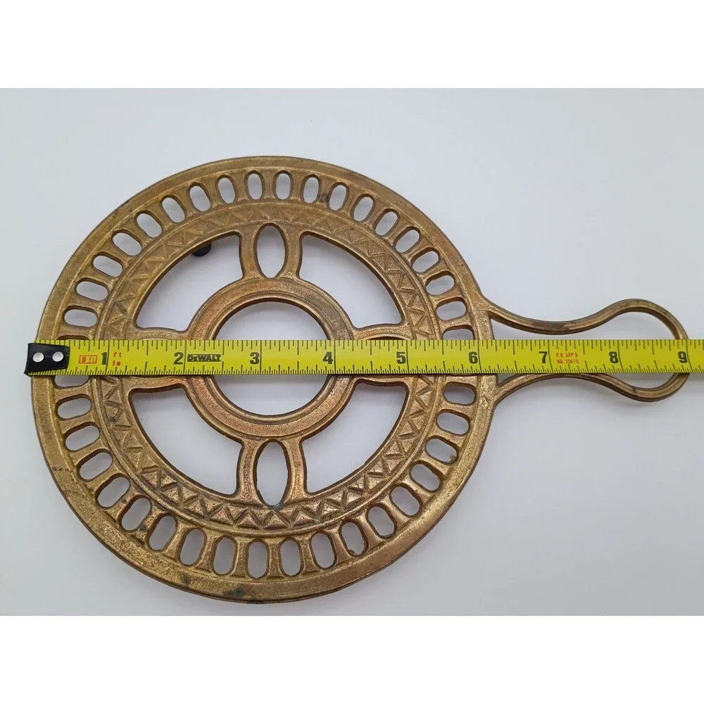 Vintage Brass Teapot Warmer Trivet Food
